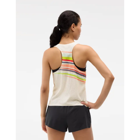 Hoka Race Day Singlet Femme Alabaster Flare