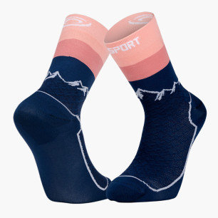 BV Sport Socquette Double GR Haute Navy Pink