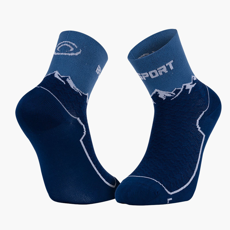 BV Sport Socquette Double GR Mid Bleu Navy BV Sport Socquette Double GR Mid Bleu Navy