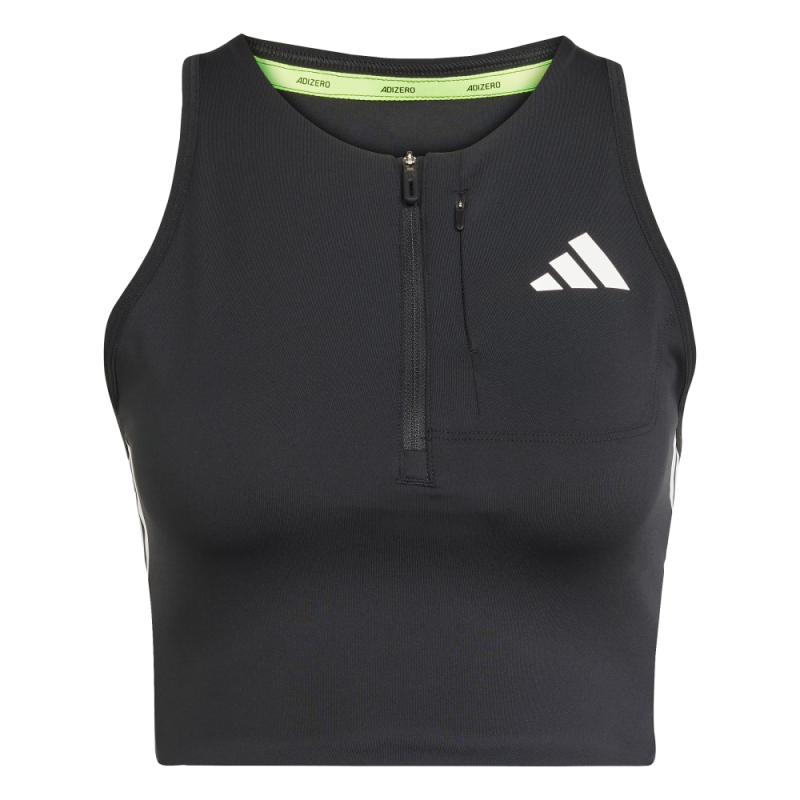 Adidas Adizero Crop Top Femme Black Adidas Adizero Crop Top Femme Black