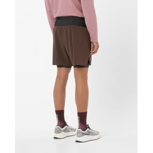 Salomon Sense Aero 2In1 Shorts 5" M Coffee Bean