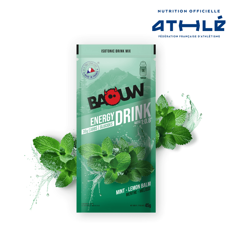 Baouw Energy Drink Sachet Individuel Menthe/Mélisse