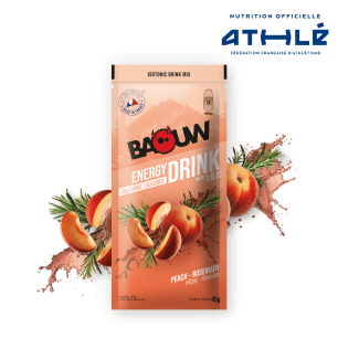 Baouw Energy Drink Sachet Individuel Pêche/Romarin