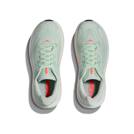 Hoka Clifton 10 Femme Sea Glass/Neon Flame