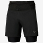 Mizuno Multipocket Trail 2in1 Short Homme Noir