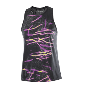 Salomon Shakeout Core Tank GFX Femme Deep Black