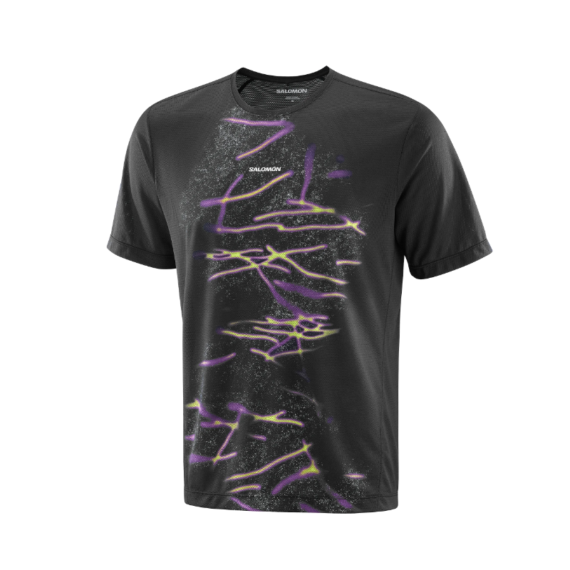 Salomon Shakeout Core SS Tee GFX Homme Deep Black