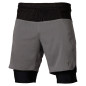 Mizuno Multipocket Trail 2in1 Short Homme Lava Smoke