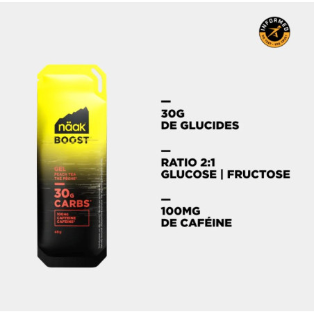 Naak Boost Energy Gel Thé Pêche
