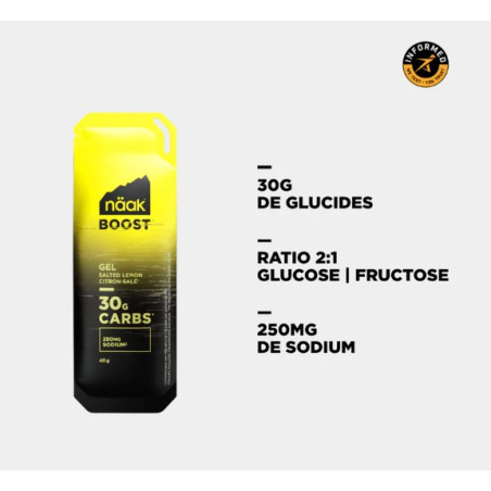 Naak Boost Energy Gel Citron Salé