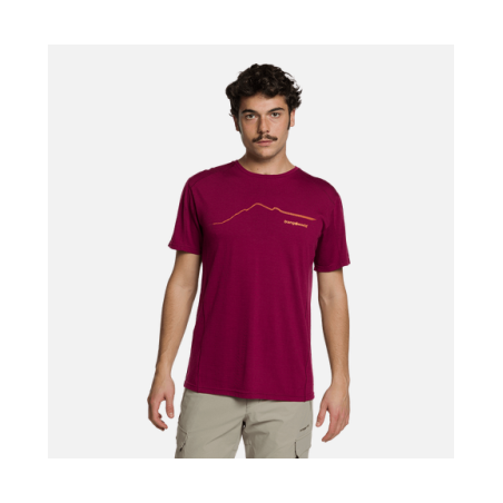 Trangoworld T-Shirt Serneus Homme Bordeaux