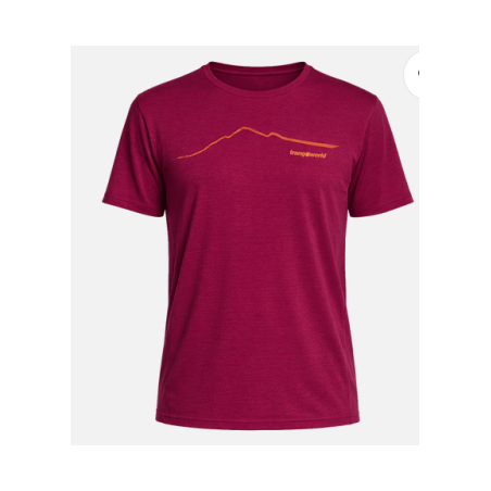 Trangoworld T-Shirt Serneus Homme Bordeaux