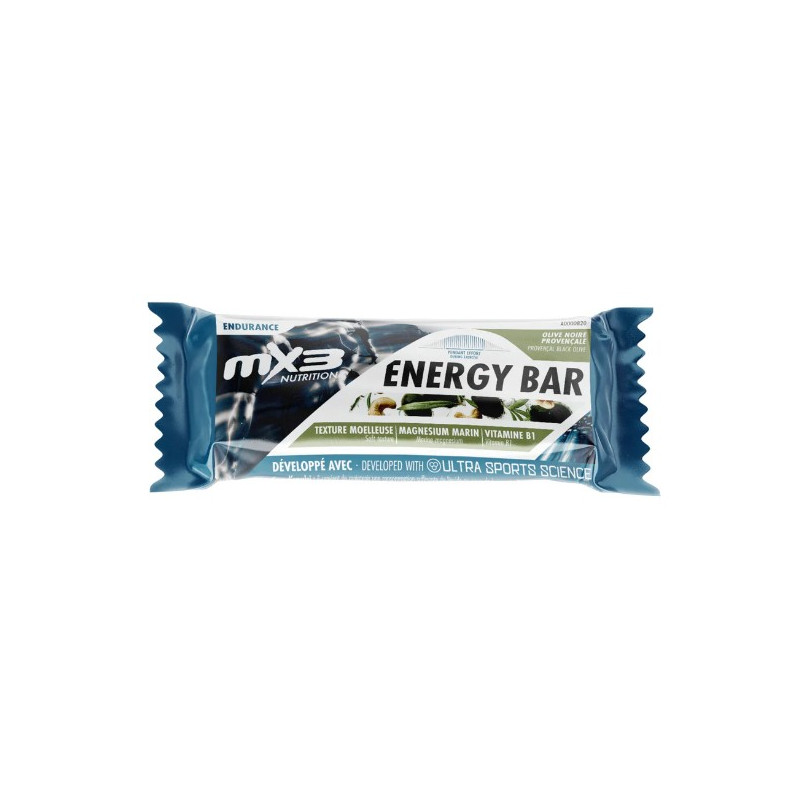 MX3 Nutrition Barre Energétique Olive Noire Provençale