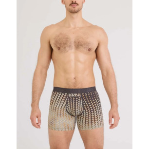 Saxx Smooth Flex Light Compression Boxer Brief 6" Lustre Weave/FD Black