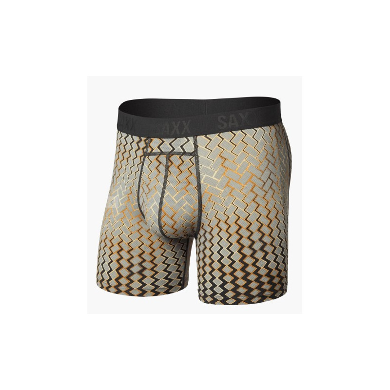 Saxx Smooth Flex Light Compression Boxer Brief 6" Lustre Weave/FD Black