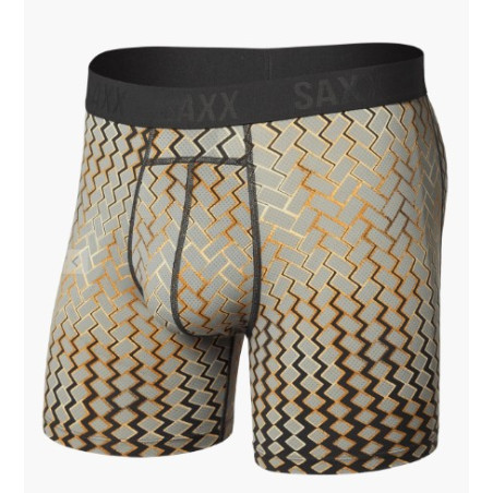 Saxx Smooth Flex Light Compression Boxer Brief 6" Lustre Weave/FD Black