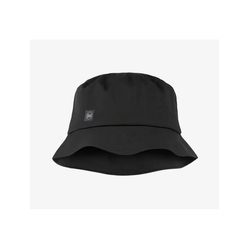 Buff Rain Bucket Hat Solid Black