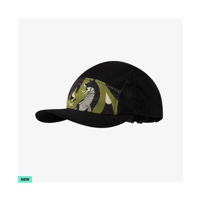 Buff 5 Panel Go Cap Rub Chomp Black Buff 5 Panel Go Cap Rub Chomp Black