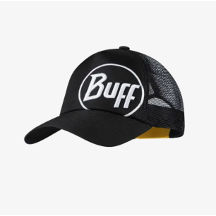 Buff Trucker Cap Logo Black