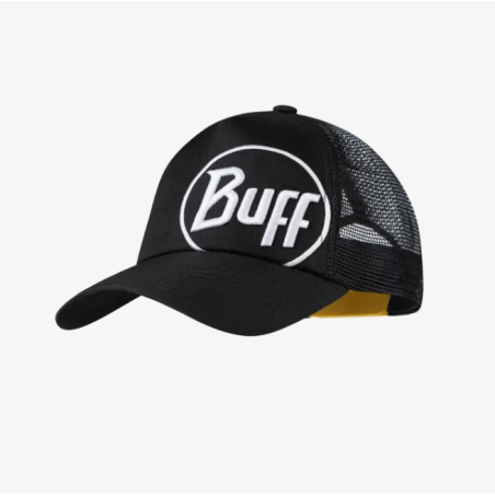 Buff Trucker Cap Logo Black