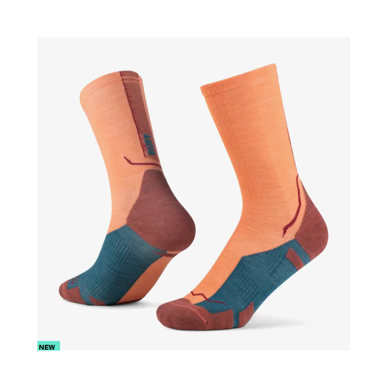 Buff Merino Lightweight Crew Sock Flamingo