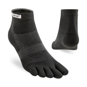 Injinji Chaussettes Run Lightweight Mini-Crew Coolmax Black