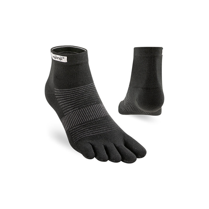 Injinji Chaussettes Run Lightweight Mini-Crew Coolmax Black