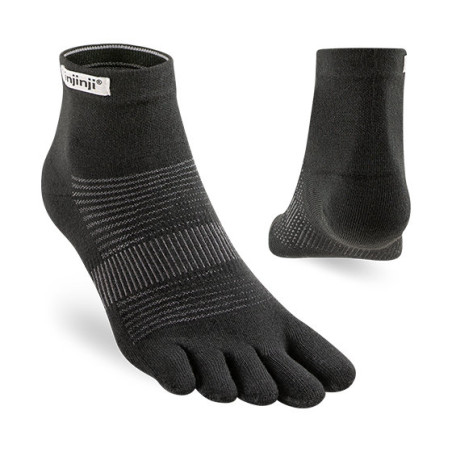Injinji Chaussettes Run Lightweight Mini-Crew Coolmax Black