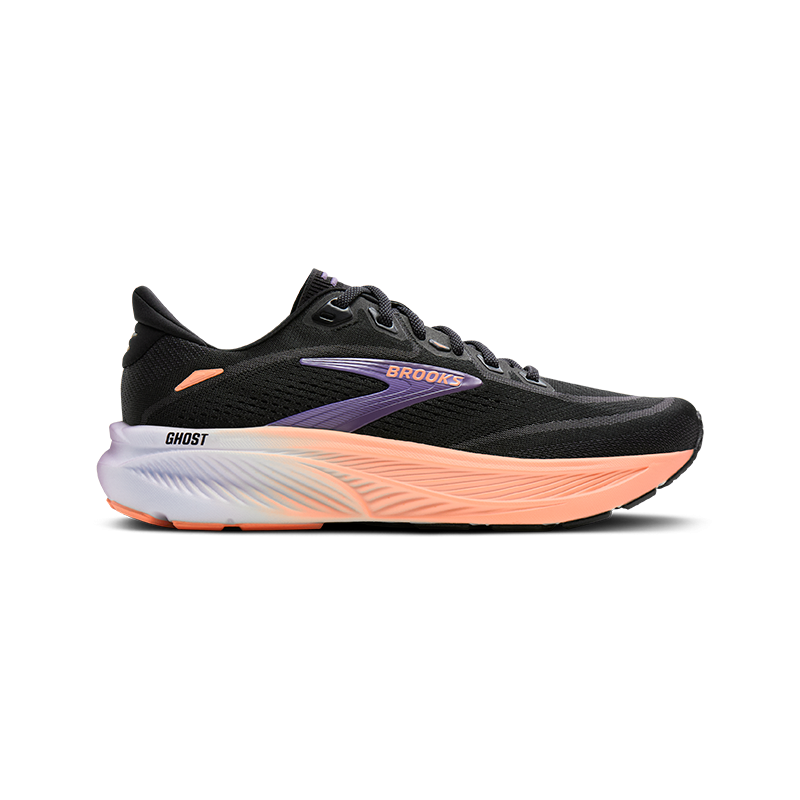 Brooks Ghost 18 Femme Black/Mulled Grape/Peach
