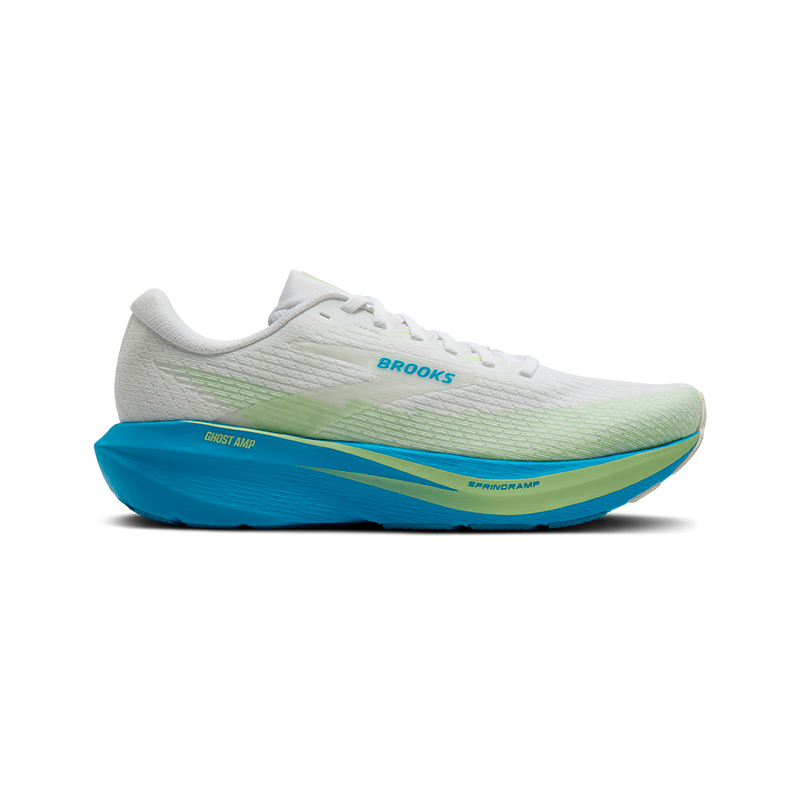 Brooks Ghost Amp Homme White/Blue/Paradise Green
