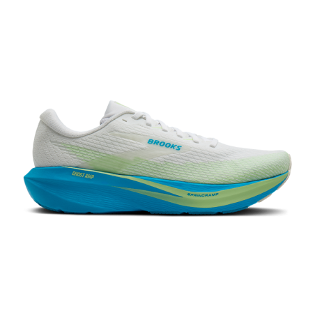 Brooks Ghost Amp Homme White/Blue/Paradise Green