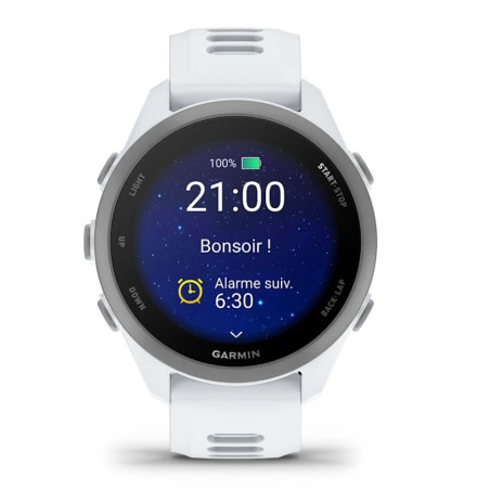Garmin Forerunner 170 Blanc, Bracelet Blanc/Bleu Ciel