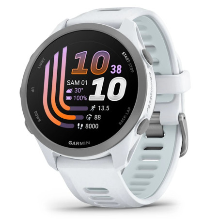 Garmin Forerunner 170 Blanc, Bracelet Blanc/Bleu Ciel