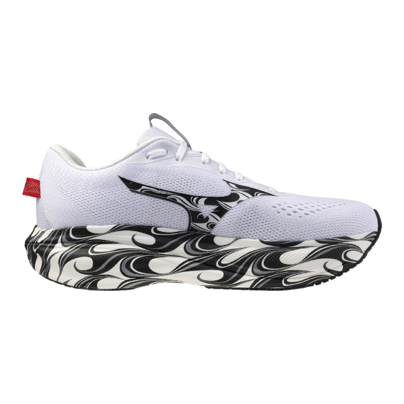 Mizuno Wave Rider 30 Homme White/Black/High Risk Red