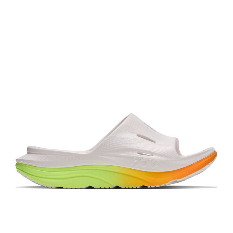 Hoka Ora Recovery Slide 3 Unisexe White/Neon Yuzu