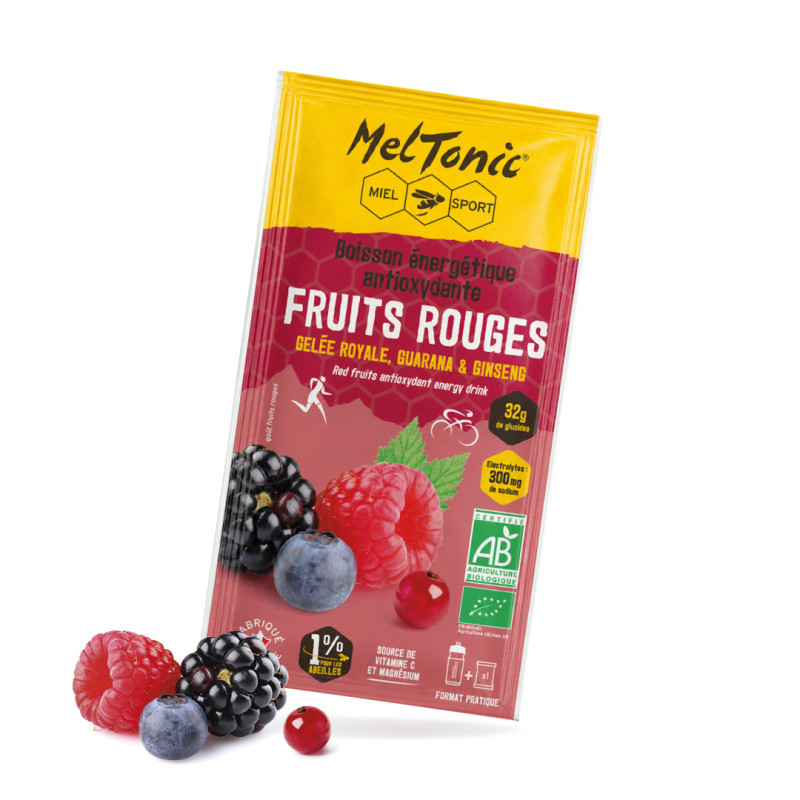 Meltonic Boisson Energétique Antioxydante Bio Fruits Rouges (Sachet Individuel)