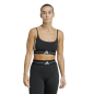 Adidas Brassière Hyperglam 3-Stripes Light Support Femme Black