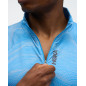 Hoka Skyform Half Zip Clf Prt Homme Mineral Blue Print