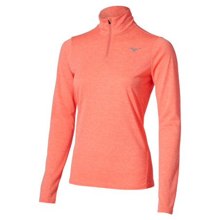Mizuno Core Impulse T-Shirt Demi-Zip Manches Longues Femme Desert Flower