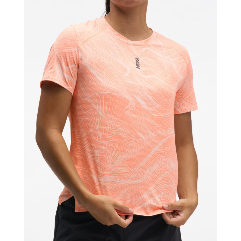 Hoka Everyrun SS Clf Prt Femme Sunstone Print