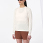 Salomon Shakeout Core LS Tee GFX Femme Whisper White/Pink Frostinf