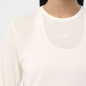 Salomon Shakeout Core LS Tee GFX Femme Whisper White/Pink Frostinf