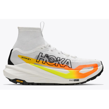 Hoka Tecton X 4 Homme Frost/Neon Tangerine