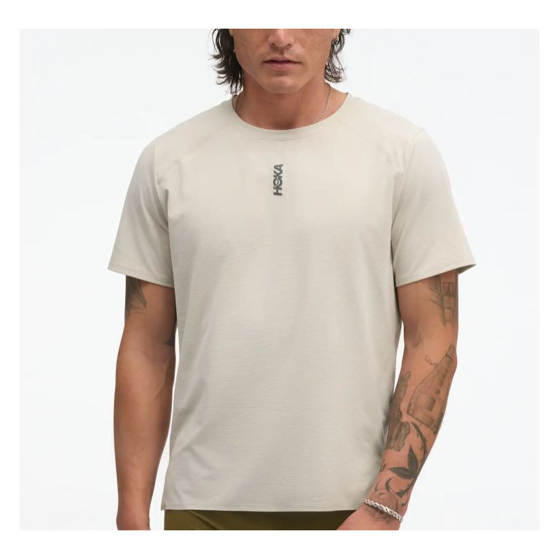 Hoka Everyrun Short Sleeve Homme River Rock Grey