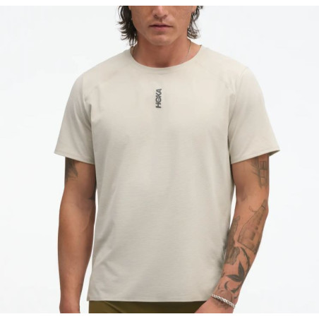 Hoka Everyrun Short Sleeve Homme River Rock Grey