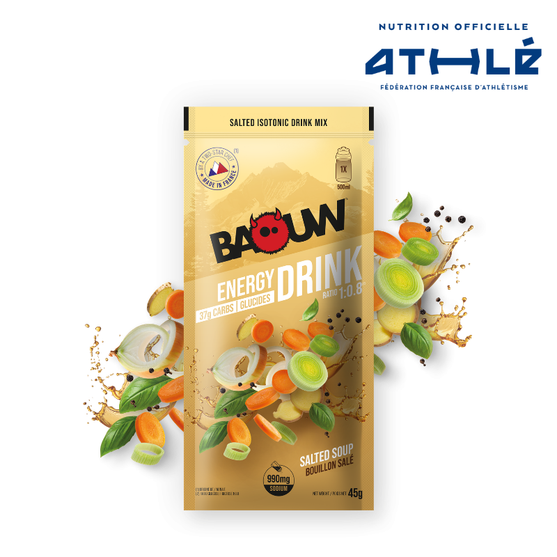 Baouw Energy Drink Sachet Individuel Bouillon Salé