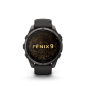 Garmin Fenix 9 47 mm Titanium avec revêtement Carbon Gray DLC et bracelet en silicone noir