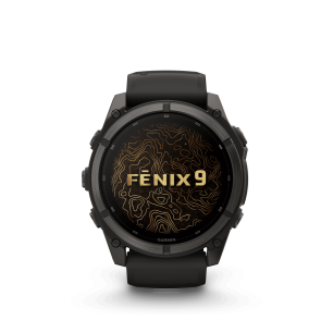 Garmin Fenix 9 51mm Titane avec revêtement Carbon Gray DLC et bracelet en silicone noir