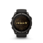 Garmin Fenix 9 51mm Titane avec revêtement Carbon Gray DLC et bracelet en silicone noir