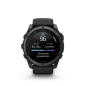Garmin Fenix 9 51mm Titane avec revêtement Carbon Gray DLC et bracelet en silicone noir